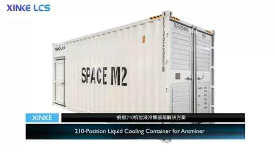 210-Position Liquid Cooling Container for Antminer.