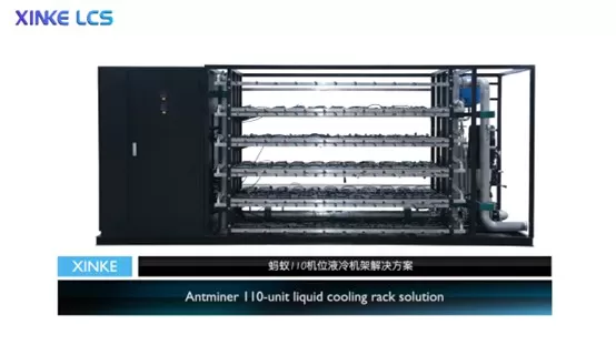 110-Position Liquid Cooling Rack for Antminer Indoor Solution.